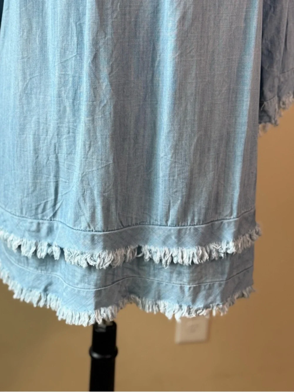 APNY Tencel Chambray Dress Size Large Blue - Picture 9 of 13